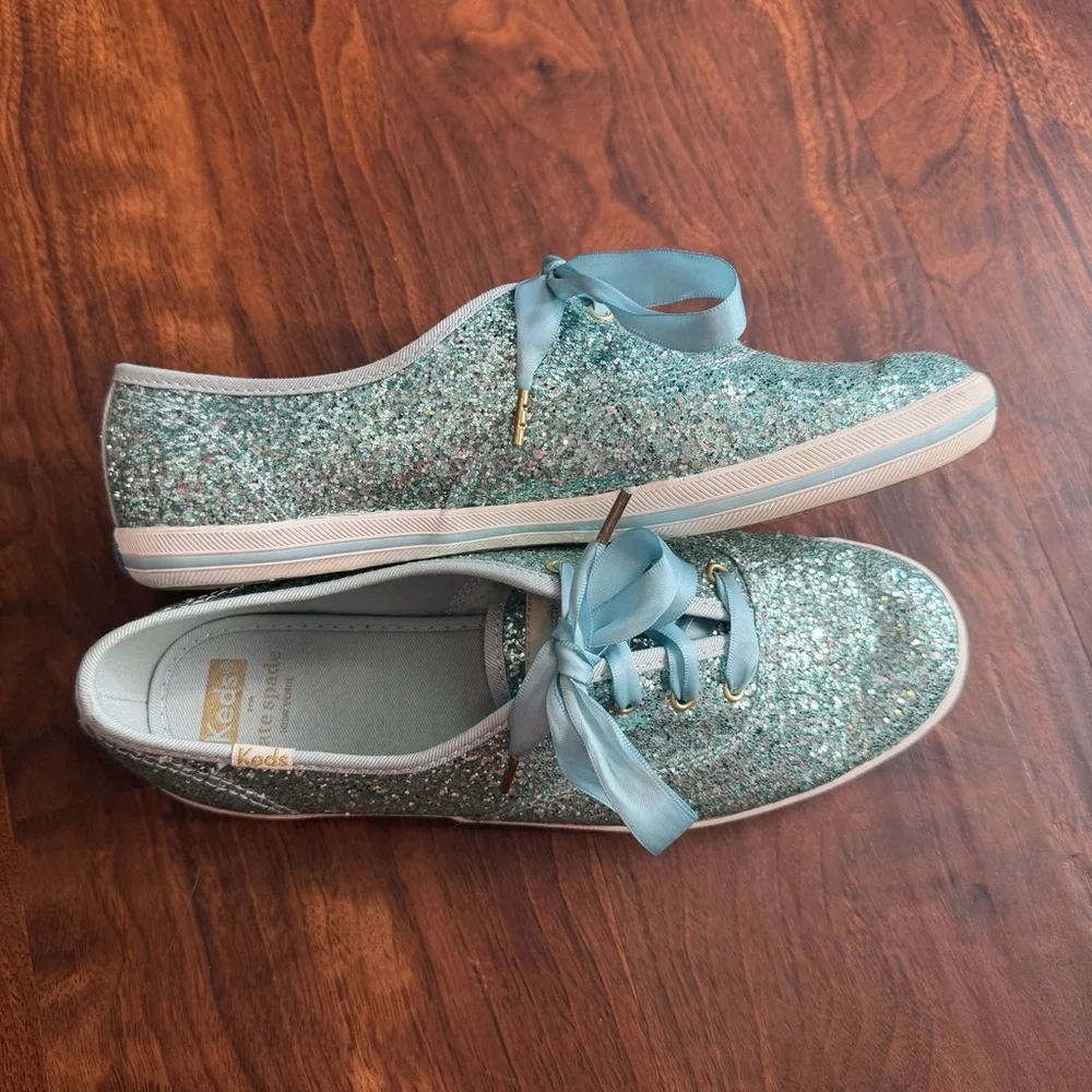Keds × Kate Spade New York Champion Glitter Sneaker In Blue - Picture 7 of 8